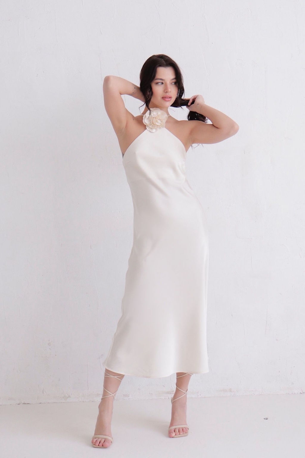 Платье молочное с цветком - Martichelli фото 2