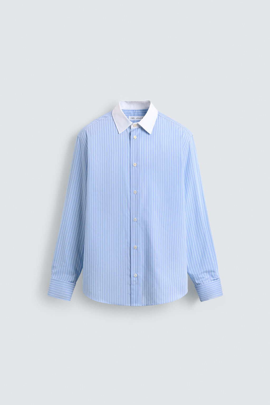 STRIPED SHIRT WITH CUFFLINK CUFFS - Zara фото 7