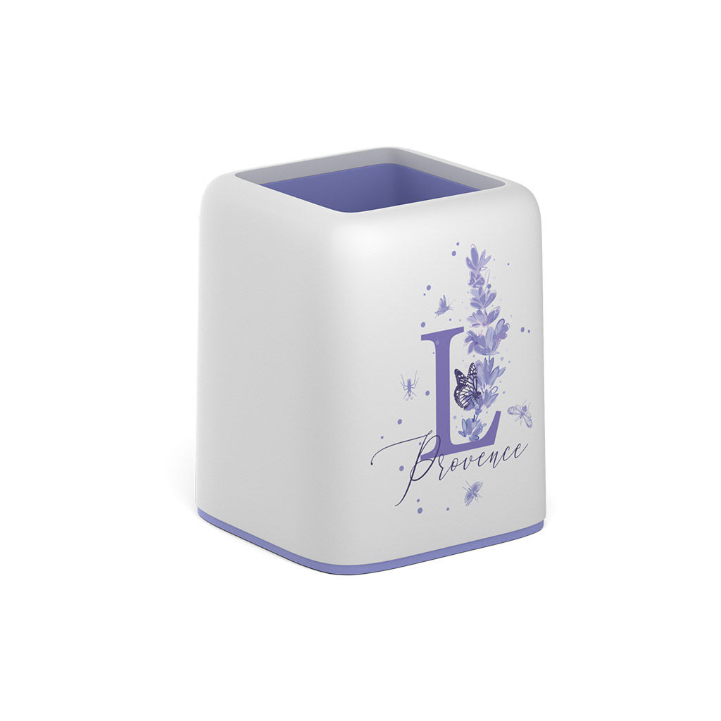 Цена за 1 шт. Подставка настольная пластиковая ErichKrause Forte, Lavender, белый с фиолетовым  фото 2