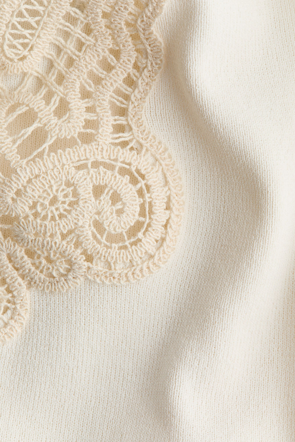 Top de punto fino con detalle de encaje - H&m фото 4