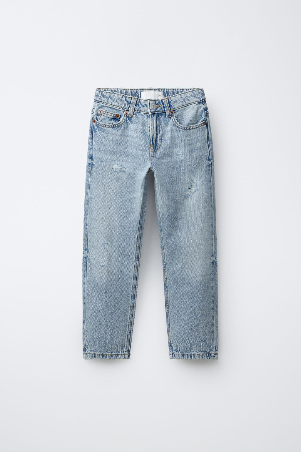 JEANS STRAIGHT ROTOS / Azul - Zara фото 2