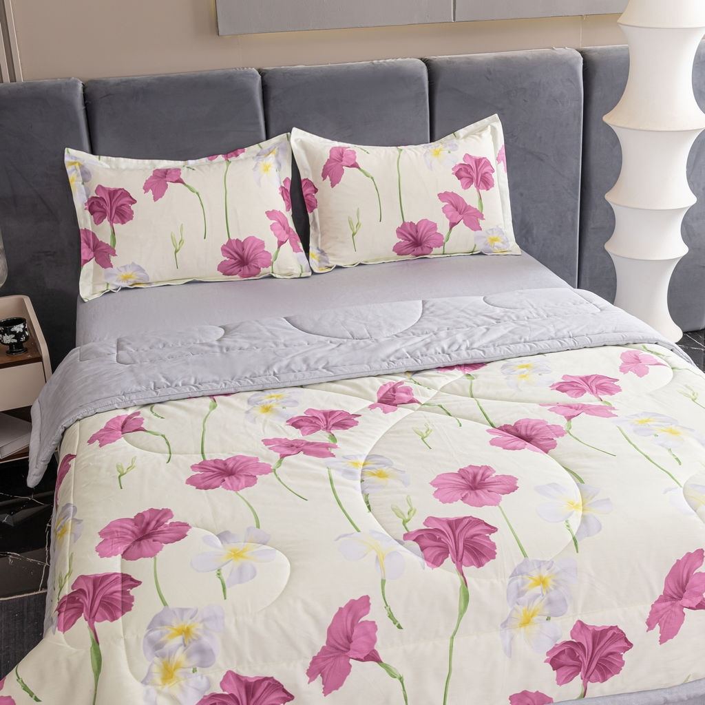 Комплект постельного белья Сатин с Одеялом 100% хлопок на резинке OBR155 Евро/50-70 2 шт - Ситрейд фото 4