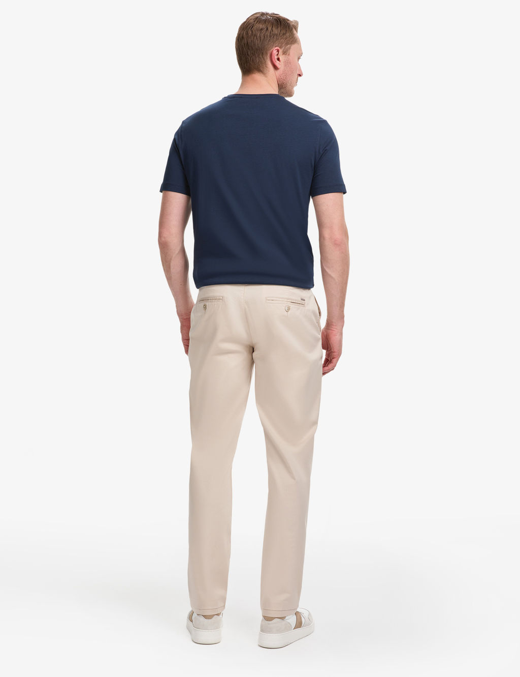 Bej Regular Fit Basic Kanvas Pantolon
