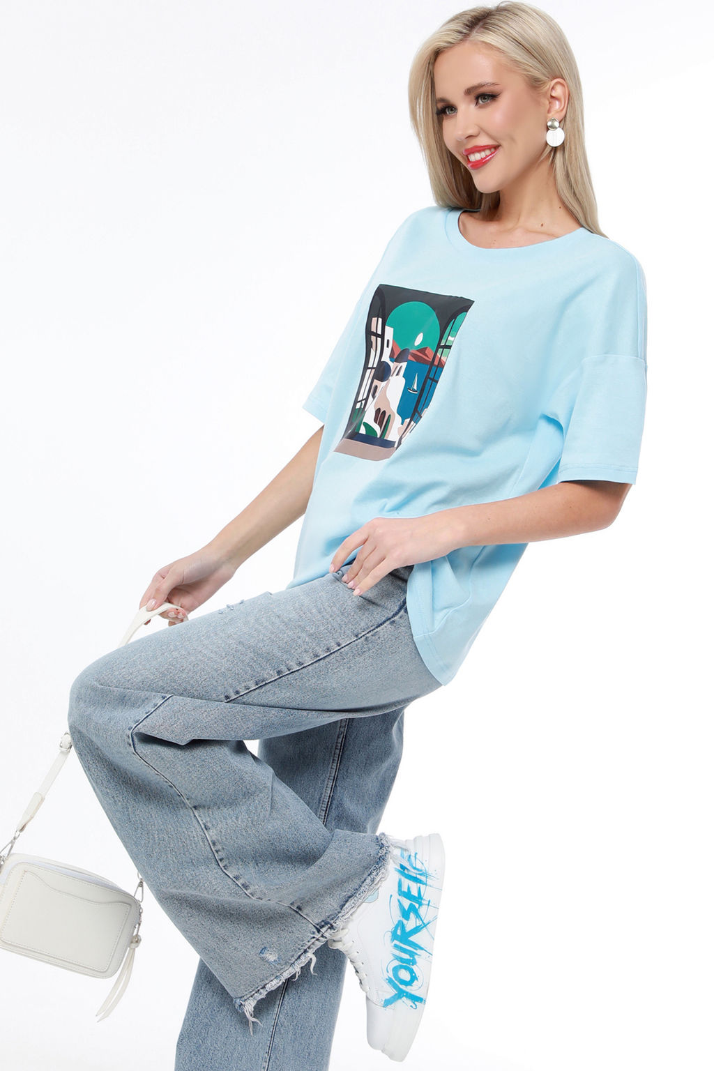 Футболка Нереально крутая, блю - Dstrend фото 2