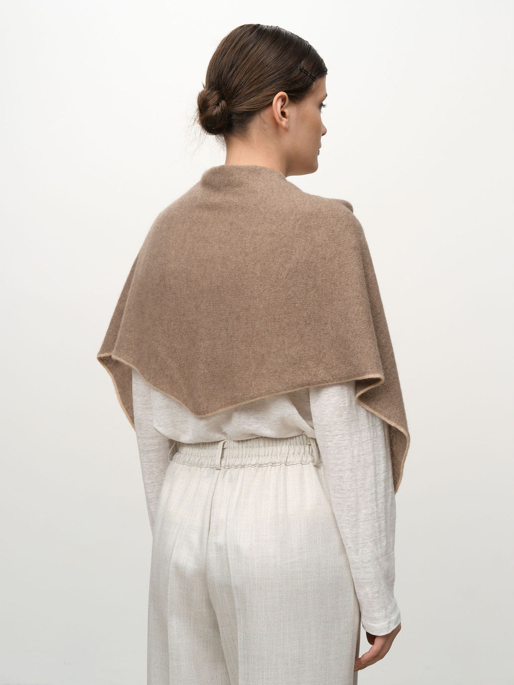 Шарф из кашемира 09096 капучино