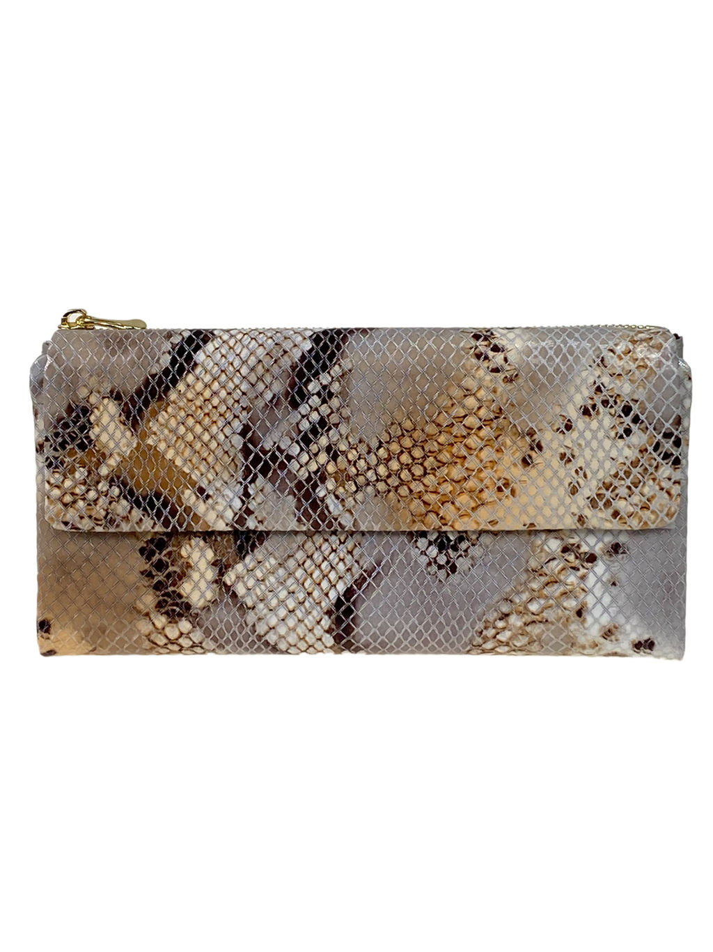 Женский кошелек с фермуаром из натуральной кожи, мультицвет - Greta фото 3