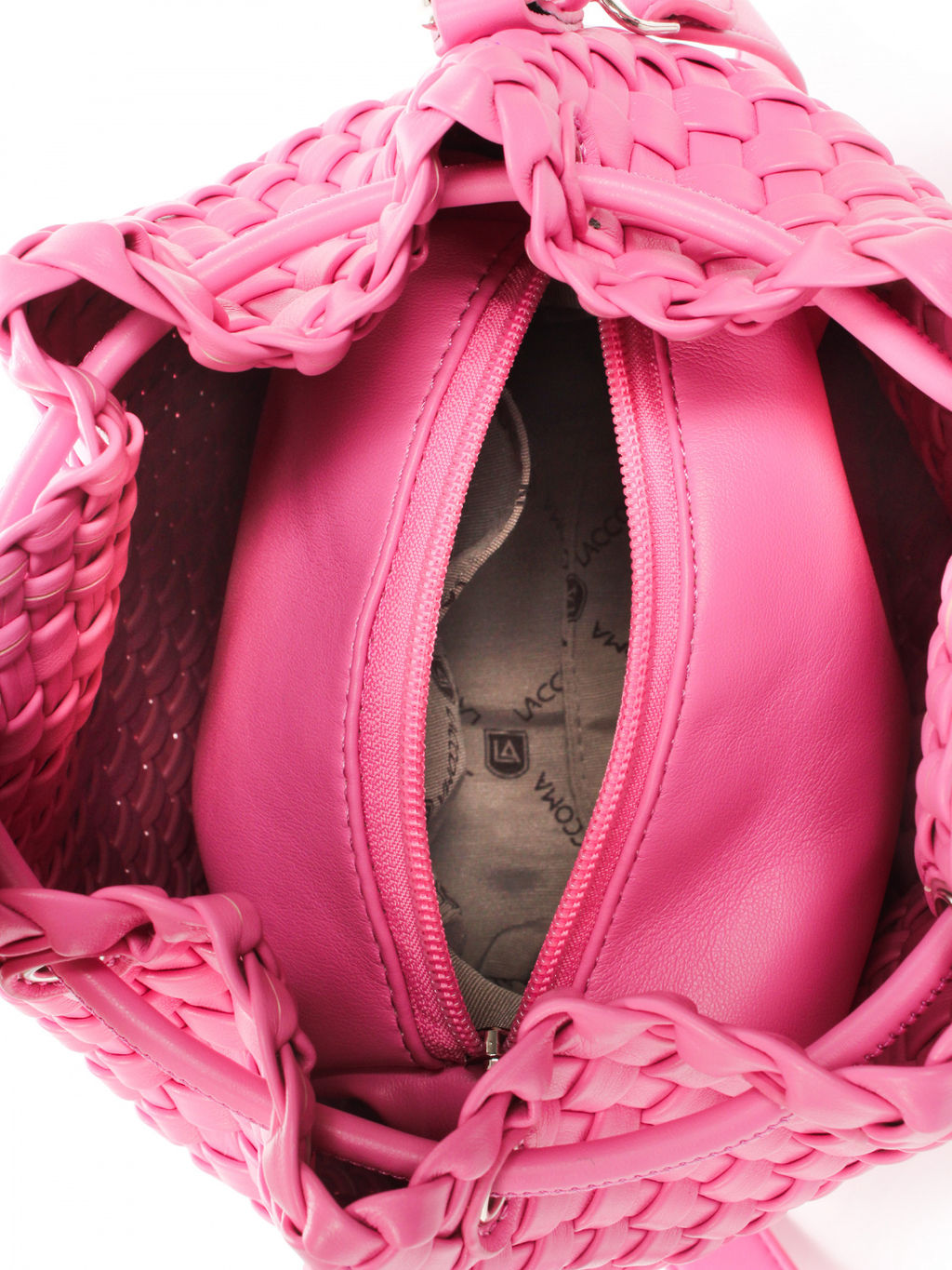 LACCOMA сумка СУ038-фуксия эко кожа хлопок  фото 5