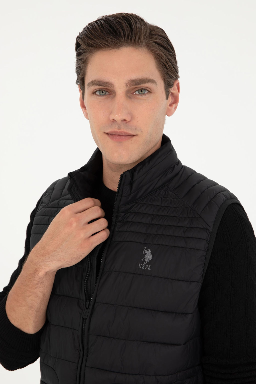 Мужской черный жилет - U.s. polo assn фото 2