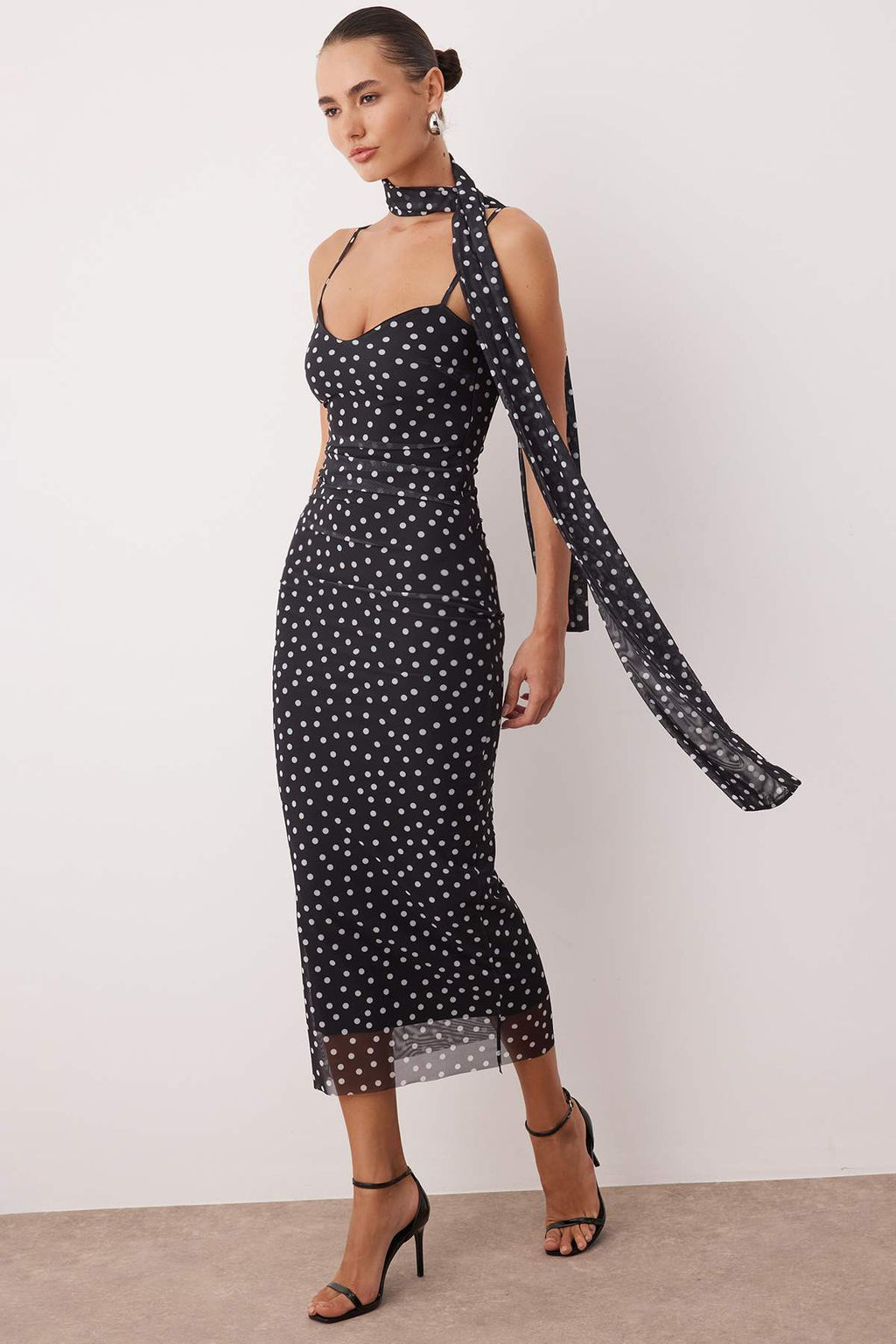 Yesil Fular Detayl? Tul Maxi Orme Elbise TPRSS25EL00314 - Trendyolmilla фото 18