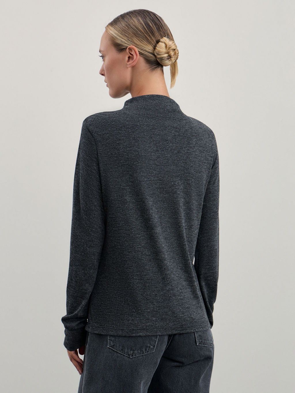 Джемпер из вискозы с воротником стойкой / Zarina  фото 5