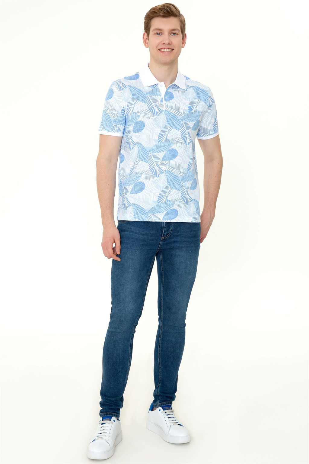 U. S. Polo Assn Мужская темно-синяя футболка с воротником-поло - U.s. polo assn фото 11