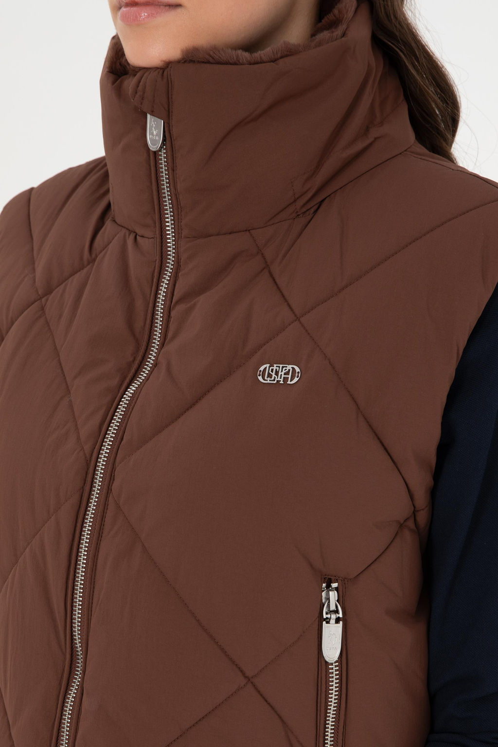 Женский коричневый жилет Неожиданная скидка в корзине - U.s. polo assn фото 7