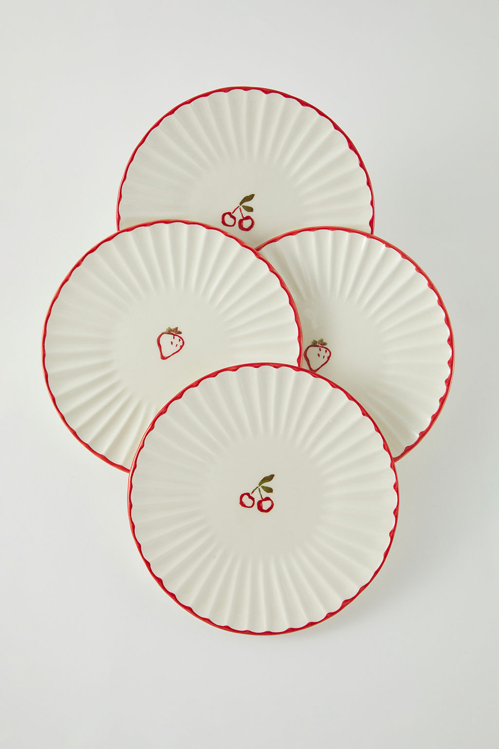 Trendyolmilla Home 4lu Seramik Meyve Desenli Pasta Tabag? Seti 22cm TPHSS25TBK00010  фото 4