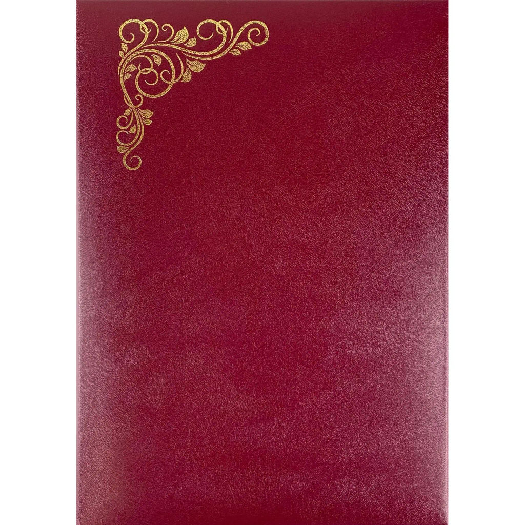 Папка Адресная б/в бордо 15А001 Виньетка/10/ 15А001_б