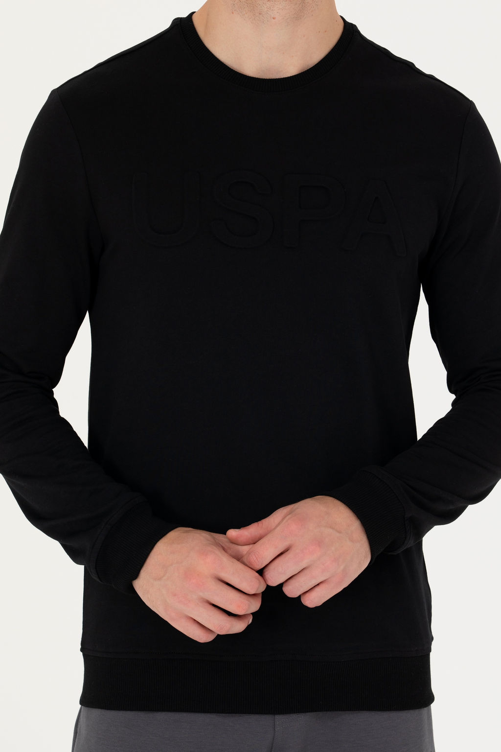 U. S. Polo Assn Мужской черный базовый свитшот - U.s. polo assn фото 20
