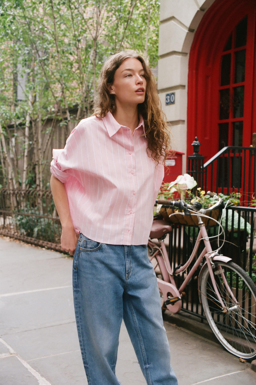 CAMISA RAYAS SISA ANCHA / Rosa / Blanco - Zara фото 12