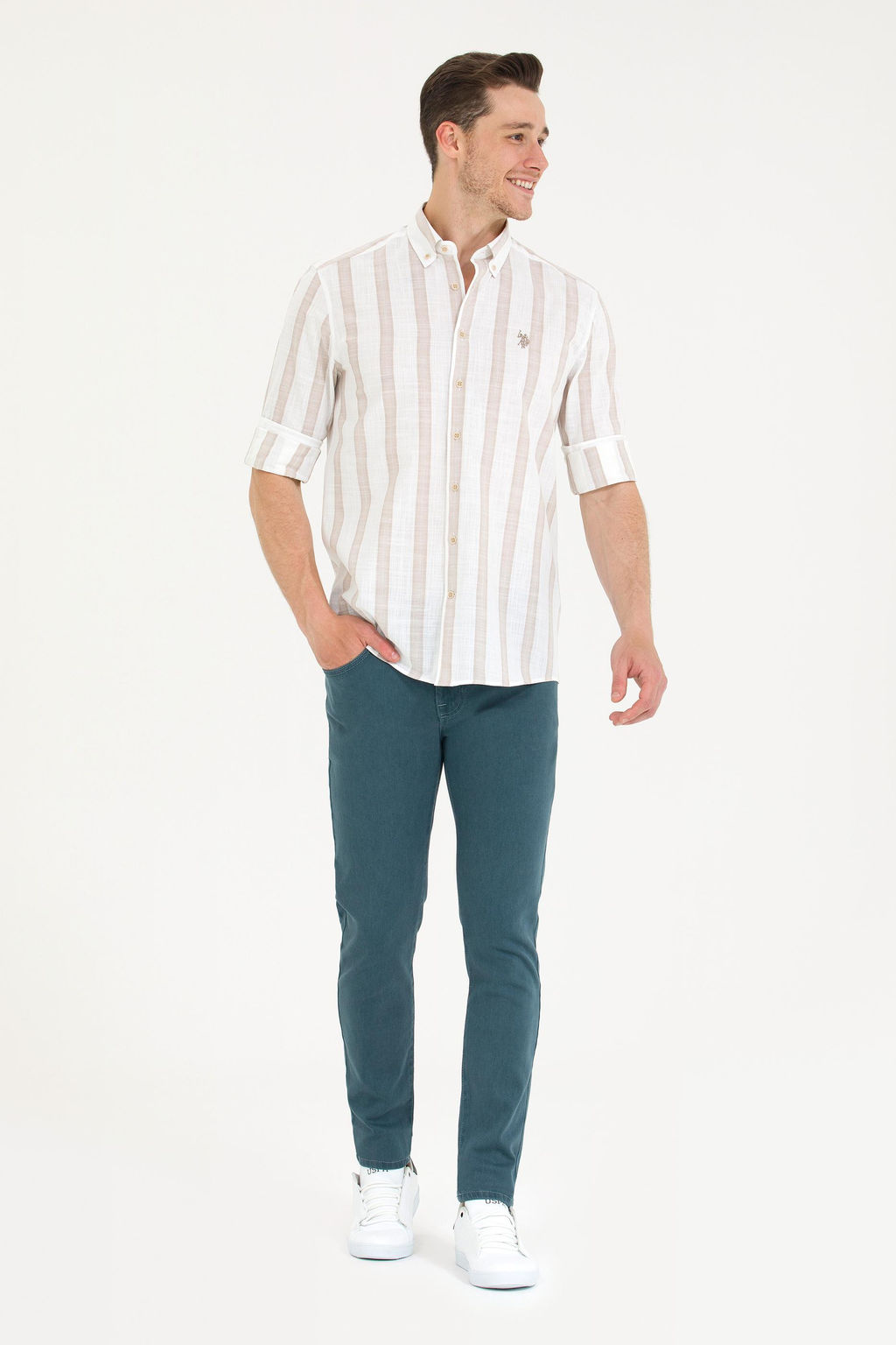 U. S. Polo Assn / Мужские мятные джинсовые брюки - U.s. polo assn фото 3