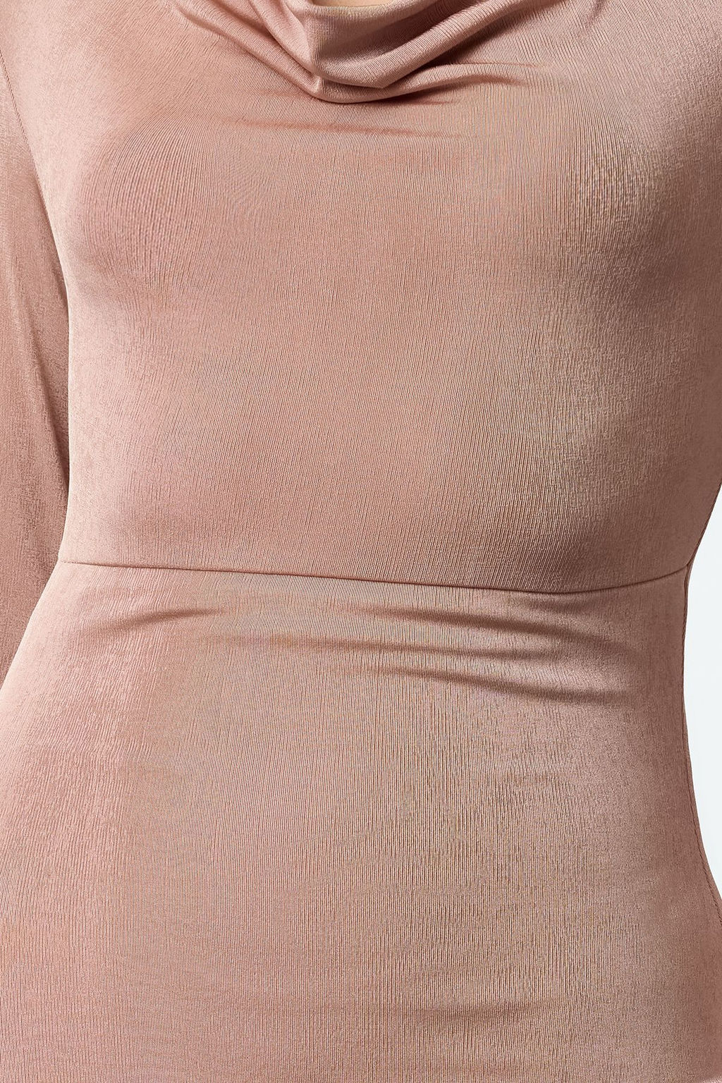 Vizon Degaje Yaka Bodycone/Vucuda Oturan Duz Orme Elbise TWOAW25EL00316