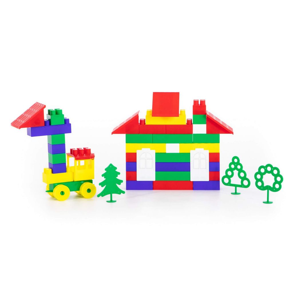 Конструктор Строитель (Средний, 95 элементов) (в мешке) - Полесье фото 3