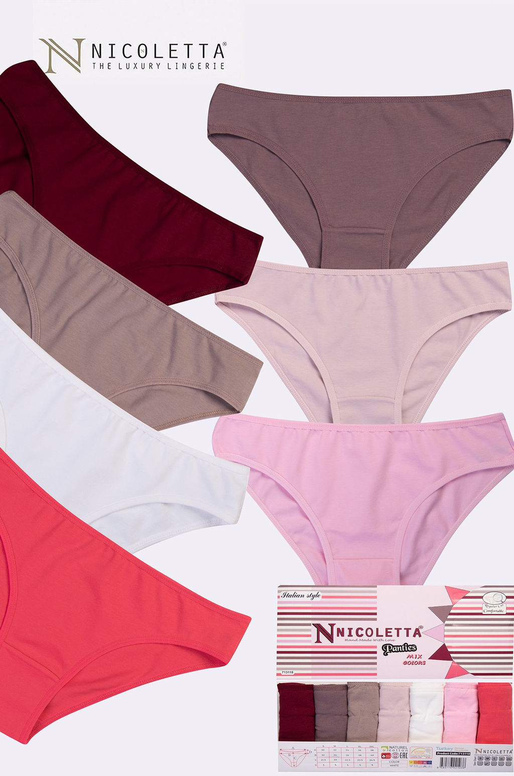 Женские трусы-слипы 7шт. Nicoletta  фото 6