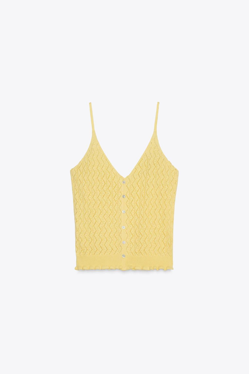 POINTELLE KNIT TOP WITH FRILLS - Zara фото 6