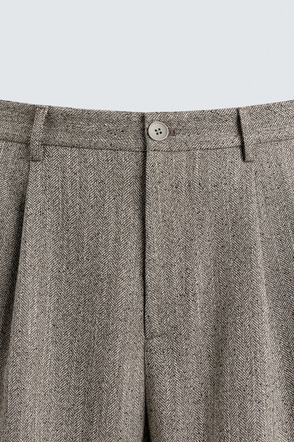 HERRINGBONE TEXTURED TROUSERS - Zara фото 9