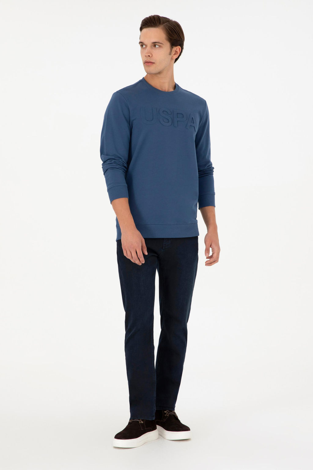 Мужской базовый свитшот цвета индиго Неожиданная скидка в корзине - U.s. polo assn фото 4