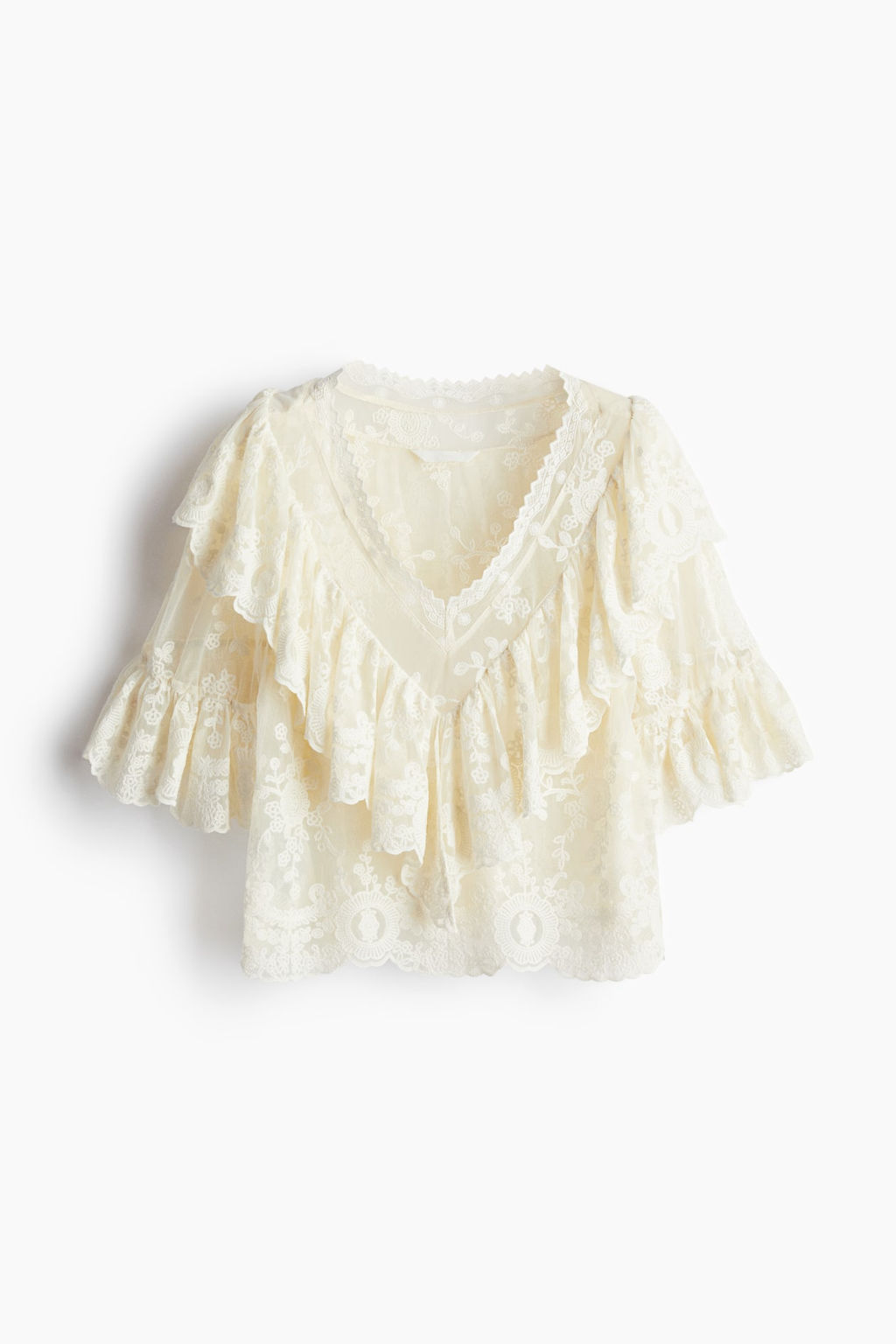 Blusa de volantes en encaje - H&m фото 6