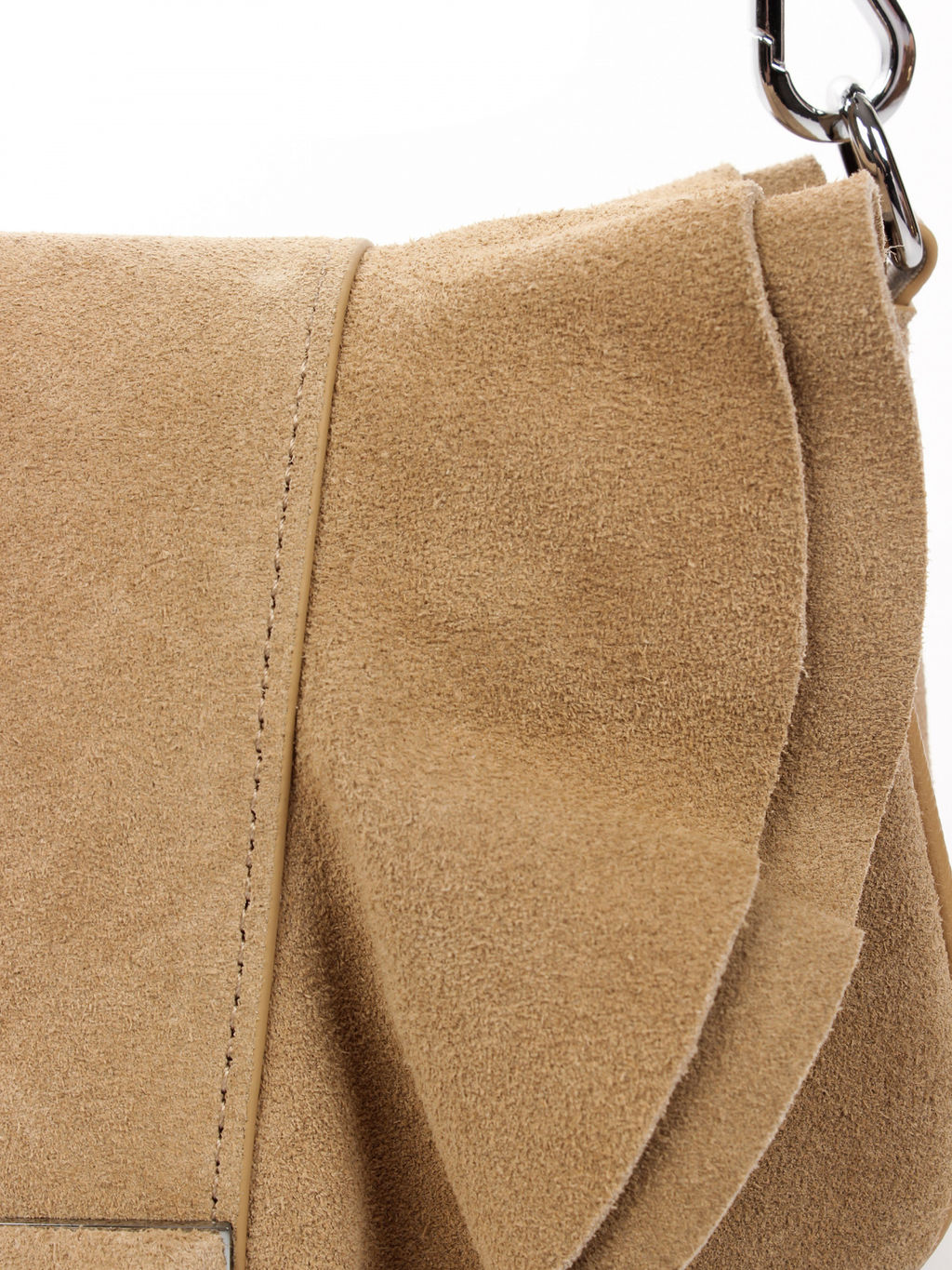 LACCOMA сумка АУ4497Ф-песочный натуральная замша хлопок  фото 3