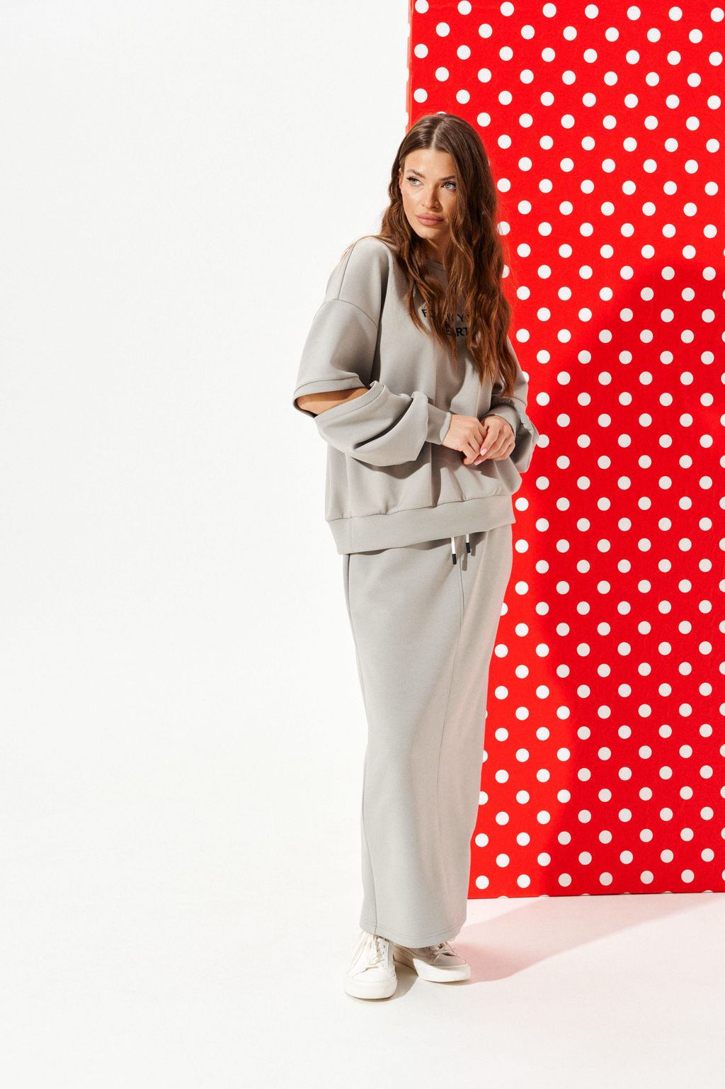 костюм женский 2-х предметный (свитшот + юбка) - Elletto фото 5