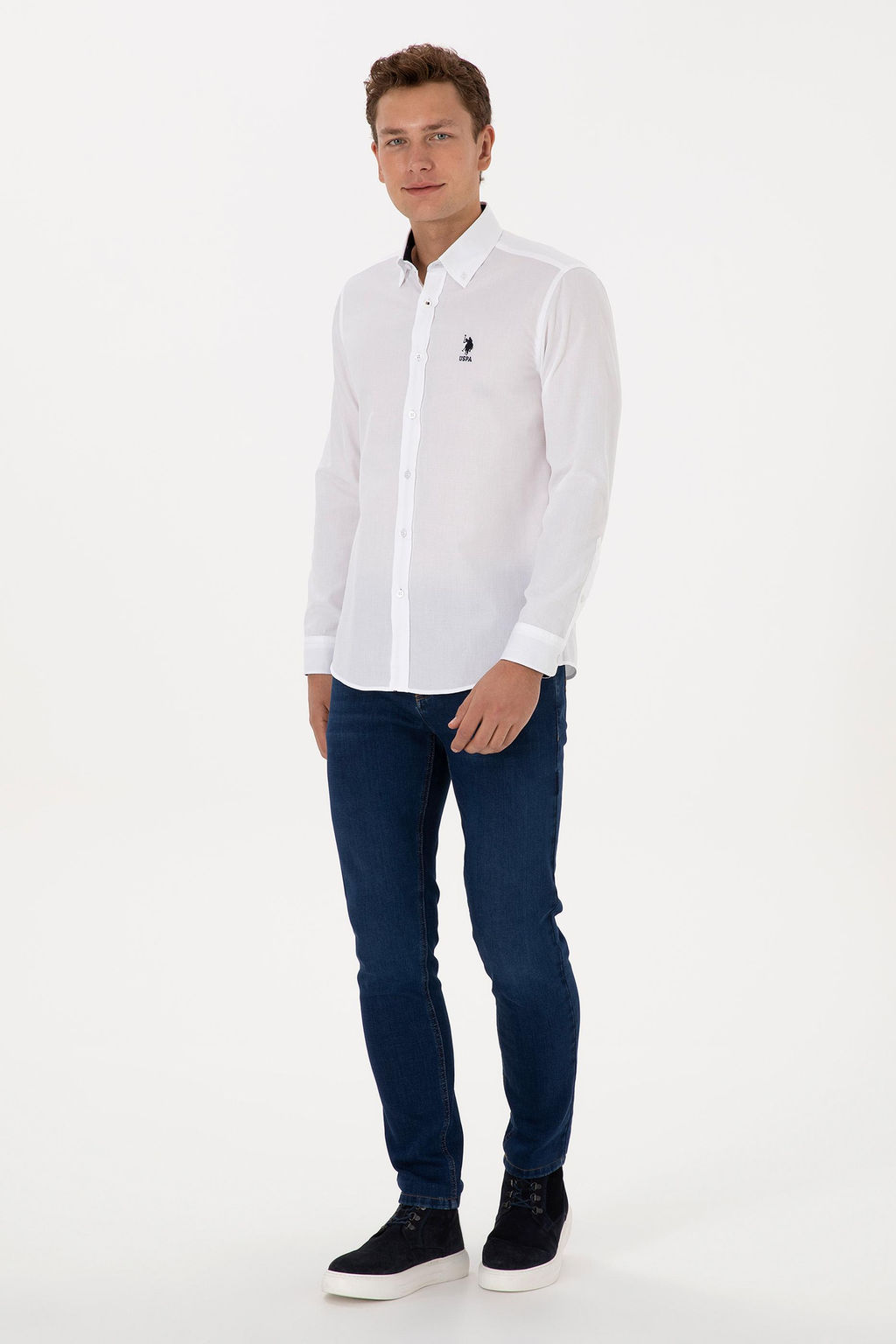 Erkek Beyaz Uzun Kollu G_mlek - U.s. polo assn фото 4