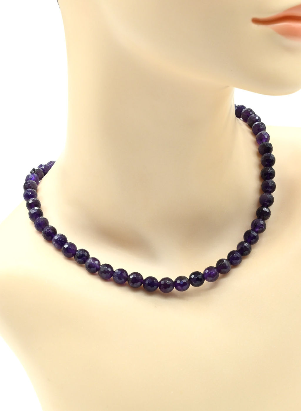 Бусы из аметиста шарик гр.8мм, 43см