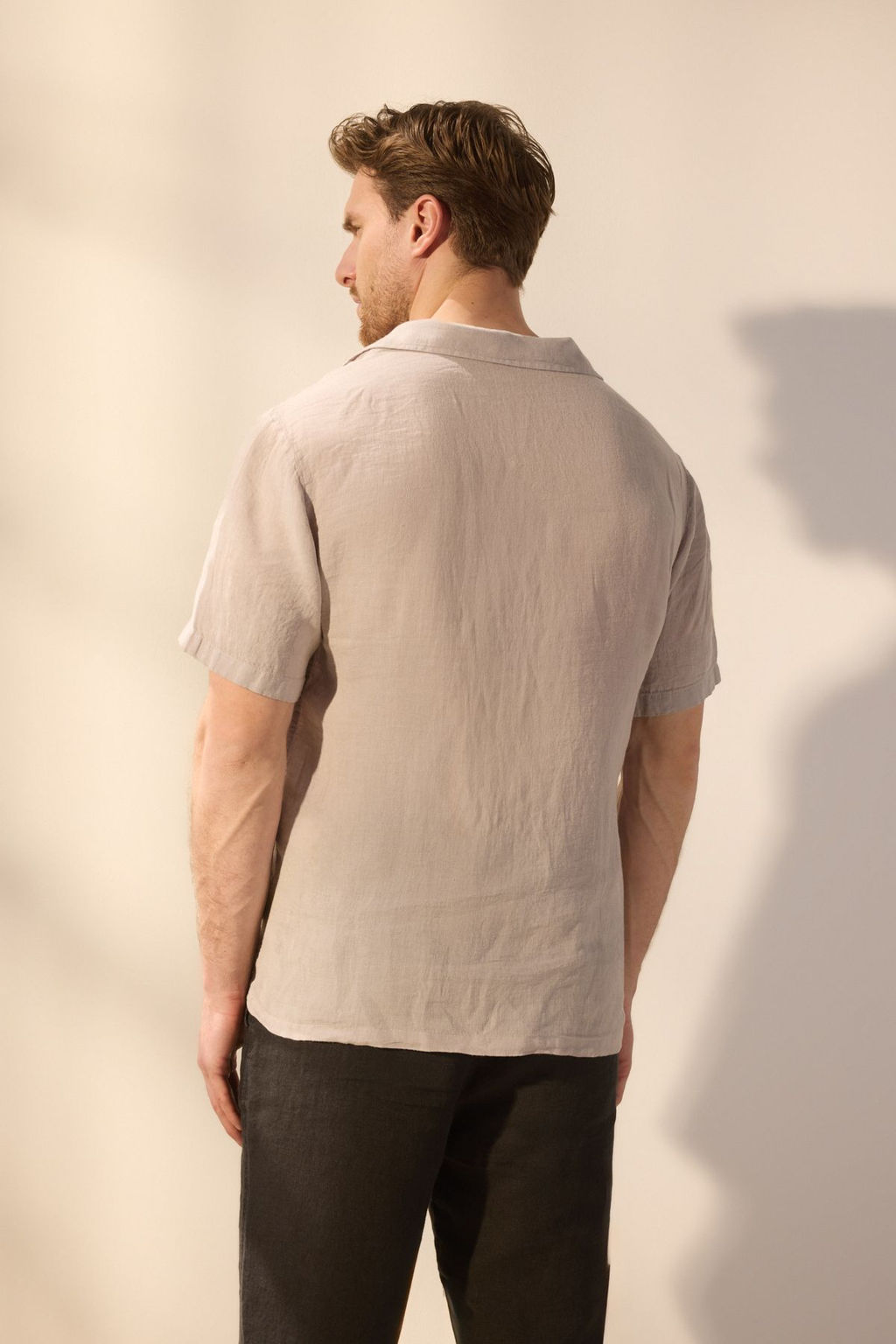 TRENDYOL MAN Beyaz Limited Edition %100 Keten Regular Fit Gomlek TMNSS25GO00056 - Trendyolmilla фото 5