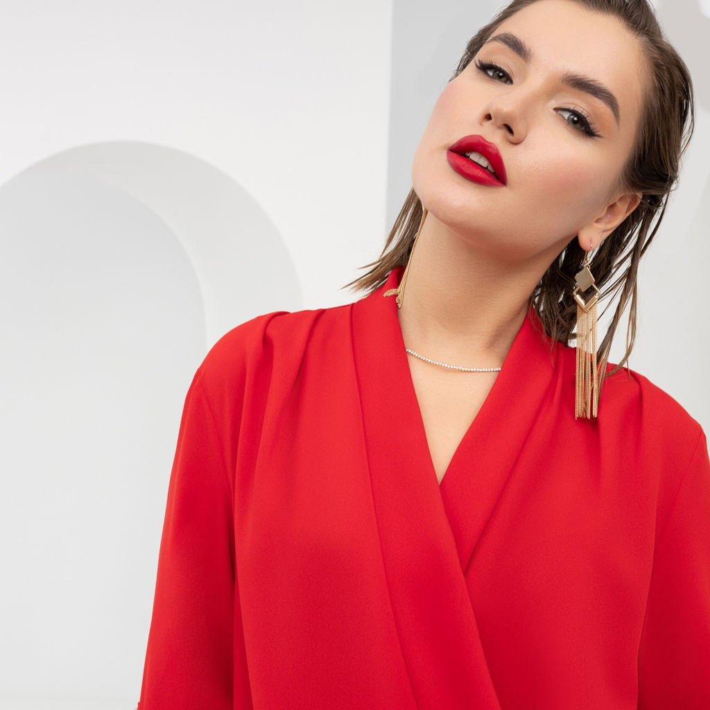 Блуза, Гордость и убеждение (маковый цвет) - Charutti фото 3