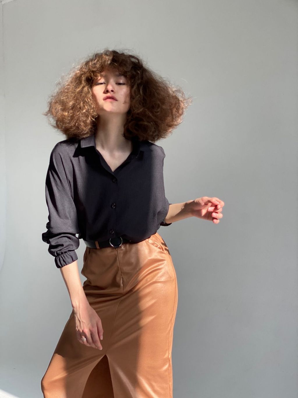 10846 Рубашка базовая чёрная - Martichelli фото 7