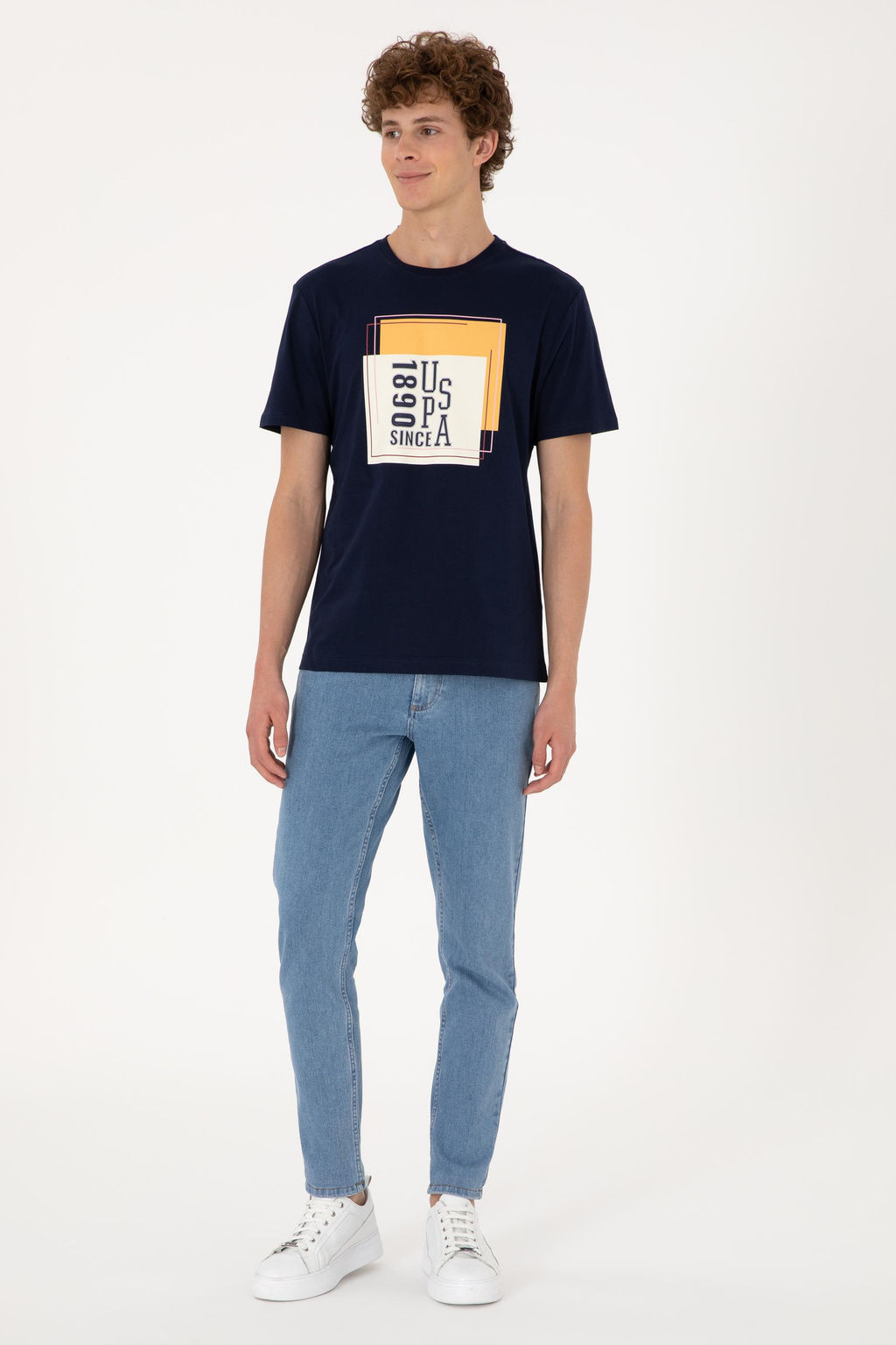 Erkek Regular Fit Bisiklet Yaka Lacivert Ti__rt Sepette S_rpriz _ndirim - U.s. polo assn фото 4