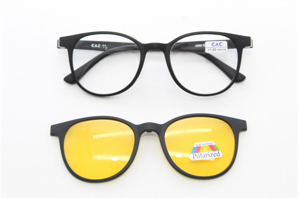 Готовые очки EAE 2288 50-20-140 C2 (c клипоном) POLARIZED ( антифары насадка)