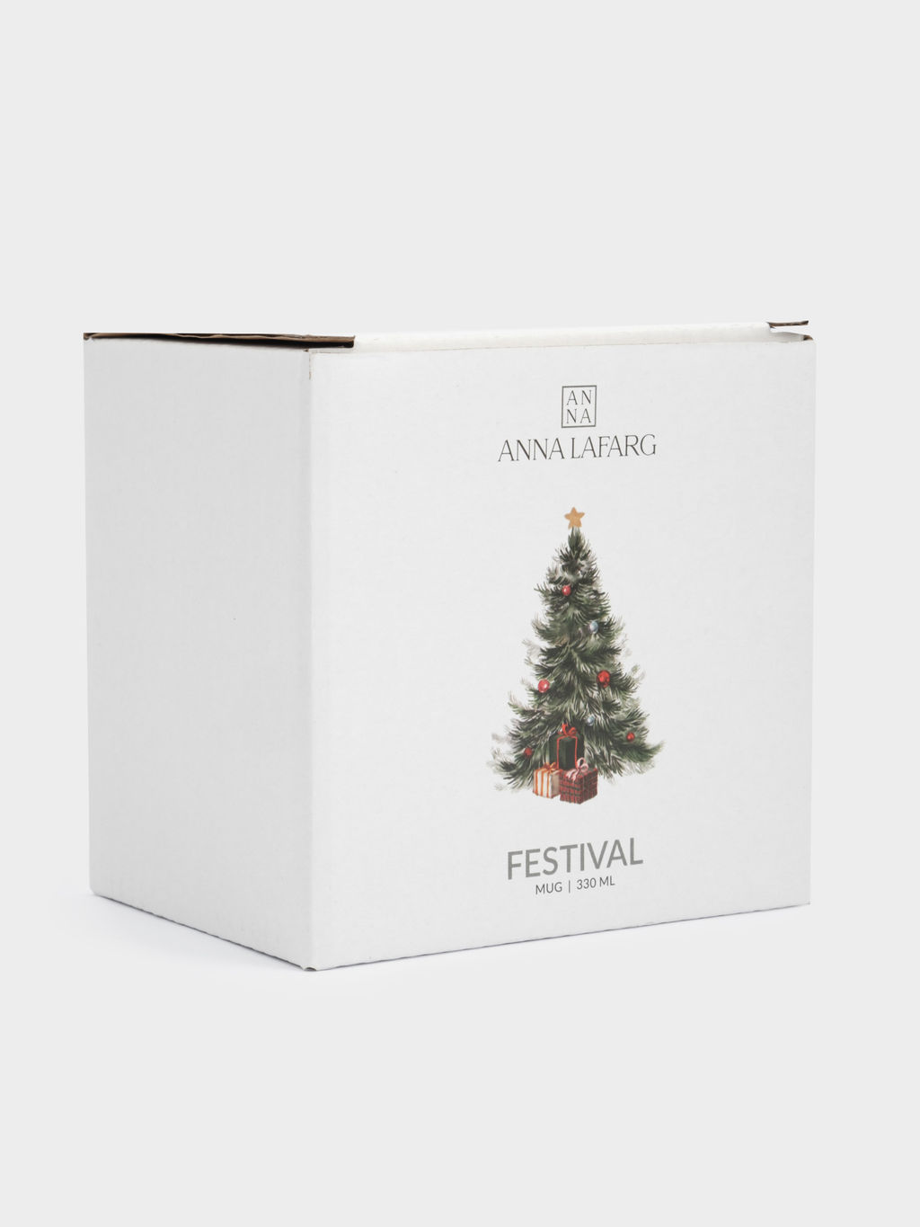 Кружка, 330 мл, керамика, зеленая, Елка с подарками, Festival - Anna lafarg фото 6
