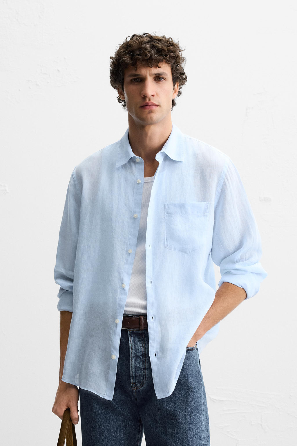100% LINEN SHIRT - Zara фото 18