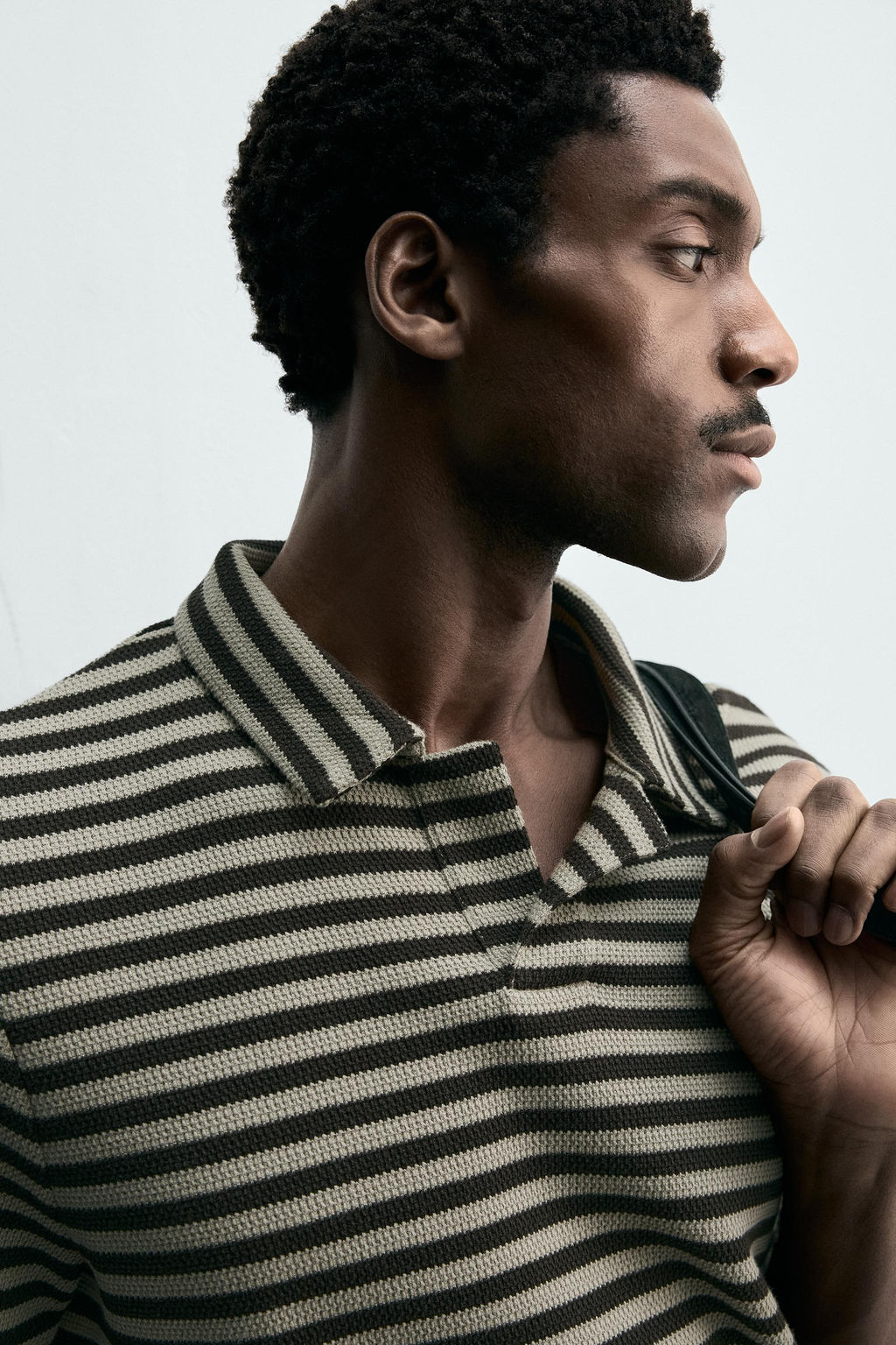 POLO RELAXED FIT ESTRUCTURA / rayas - Zara фото 6