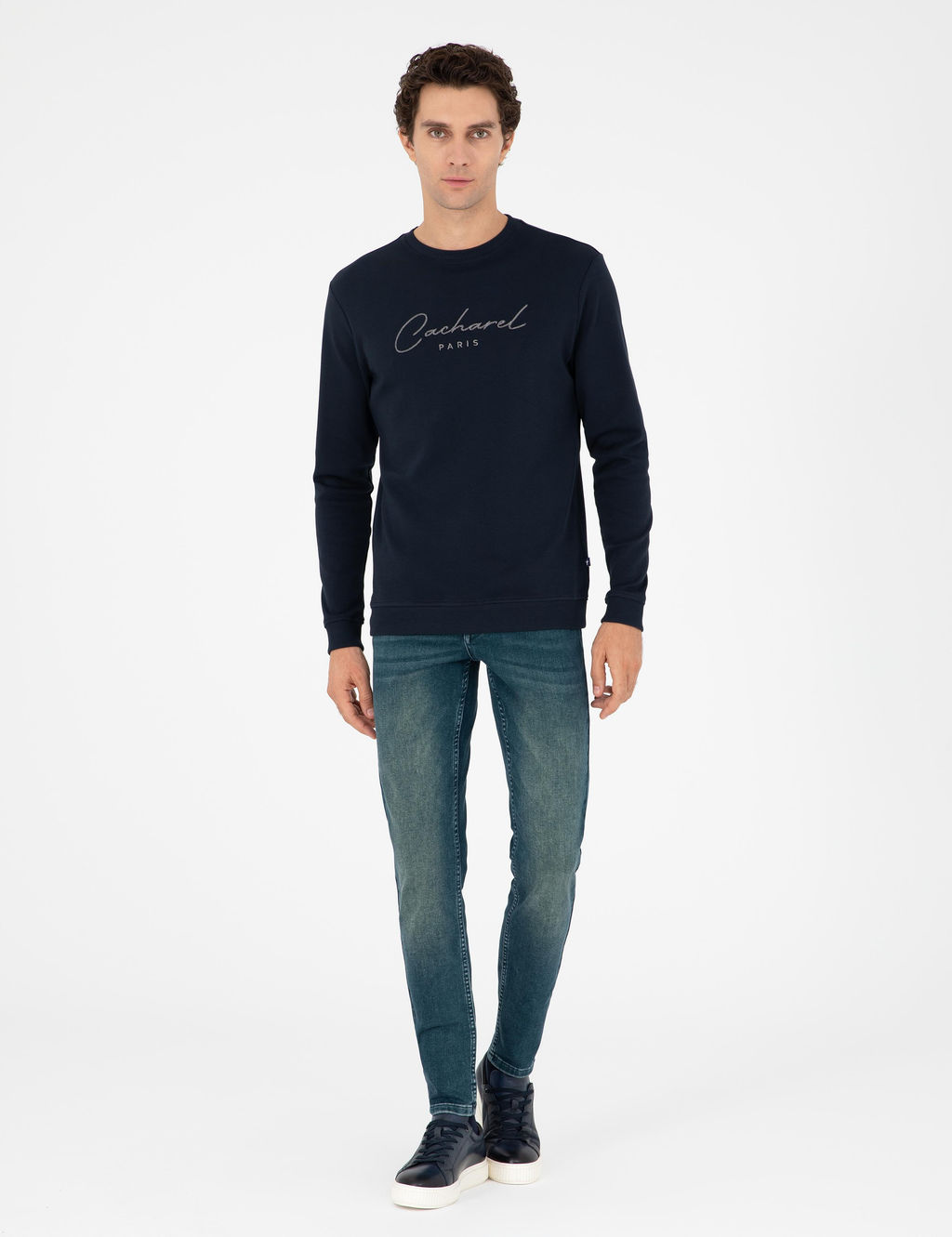 Темно-синий свитшот стандартного кроя - Cacharel фото 4