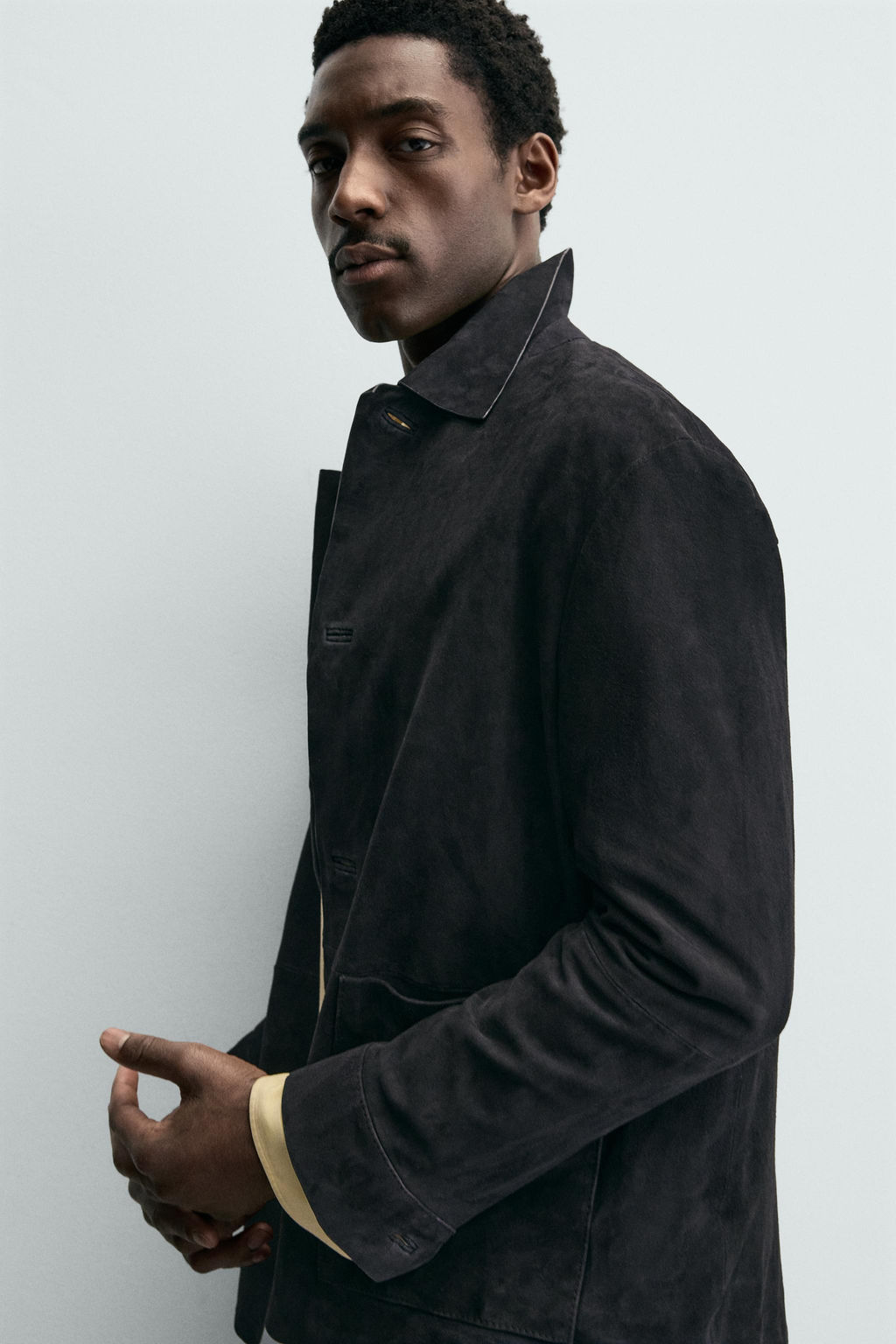 SUEDE LEATHER OVERSHIRT - Zara фото 6