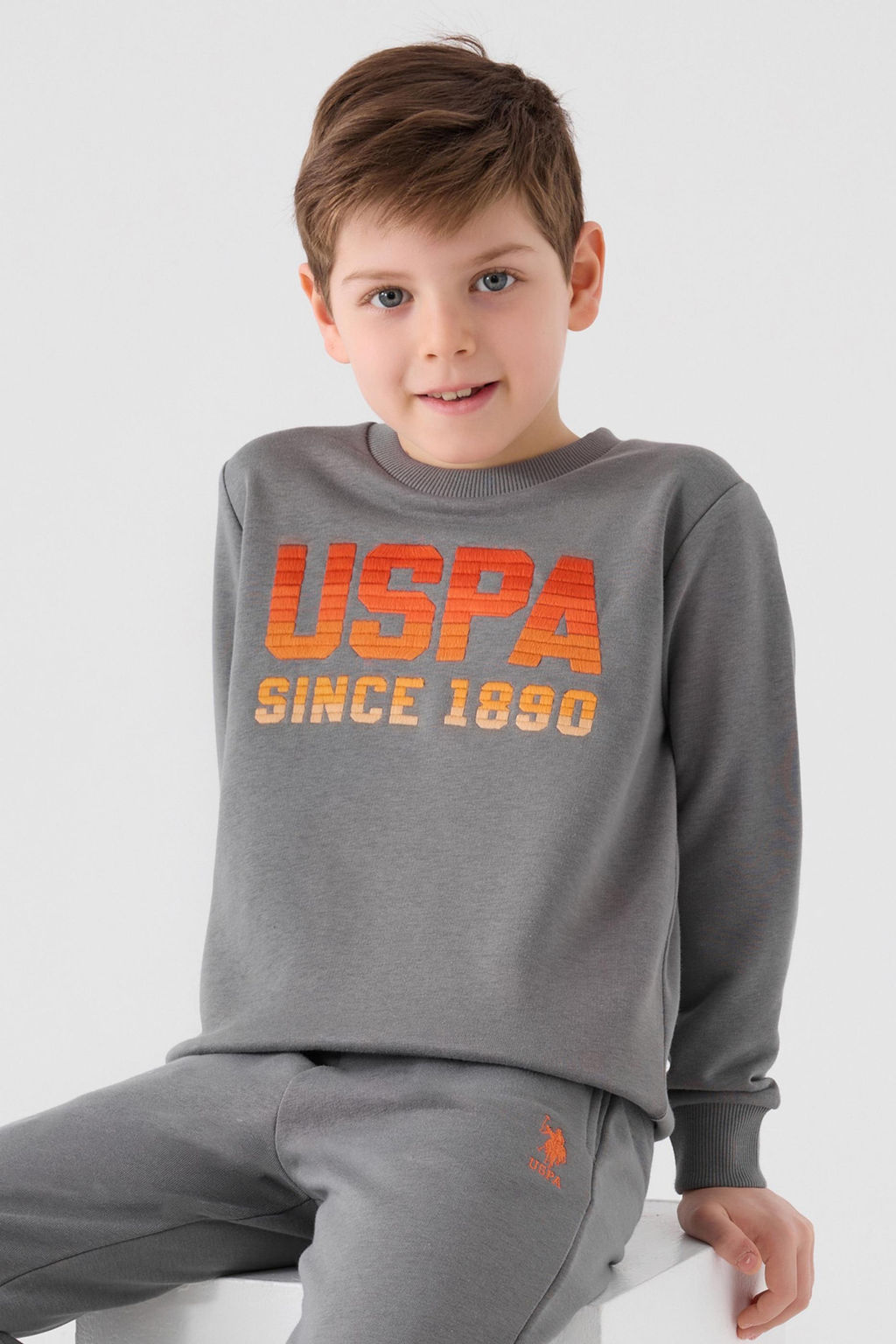 Erkek _ocuk Koyu Gri Pijama Tak_m_