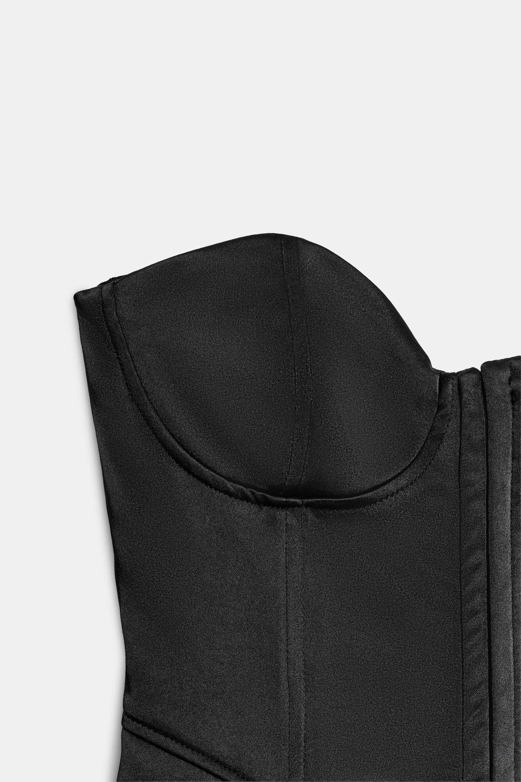 TOP CORSETERO SATINADO PALABRA DE HONOR / Negro