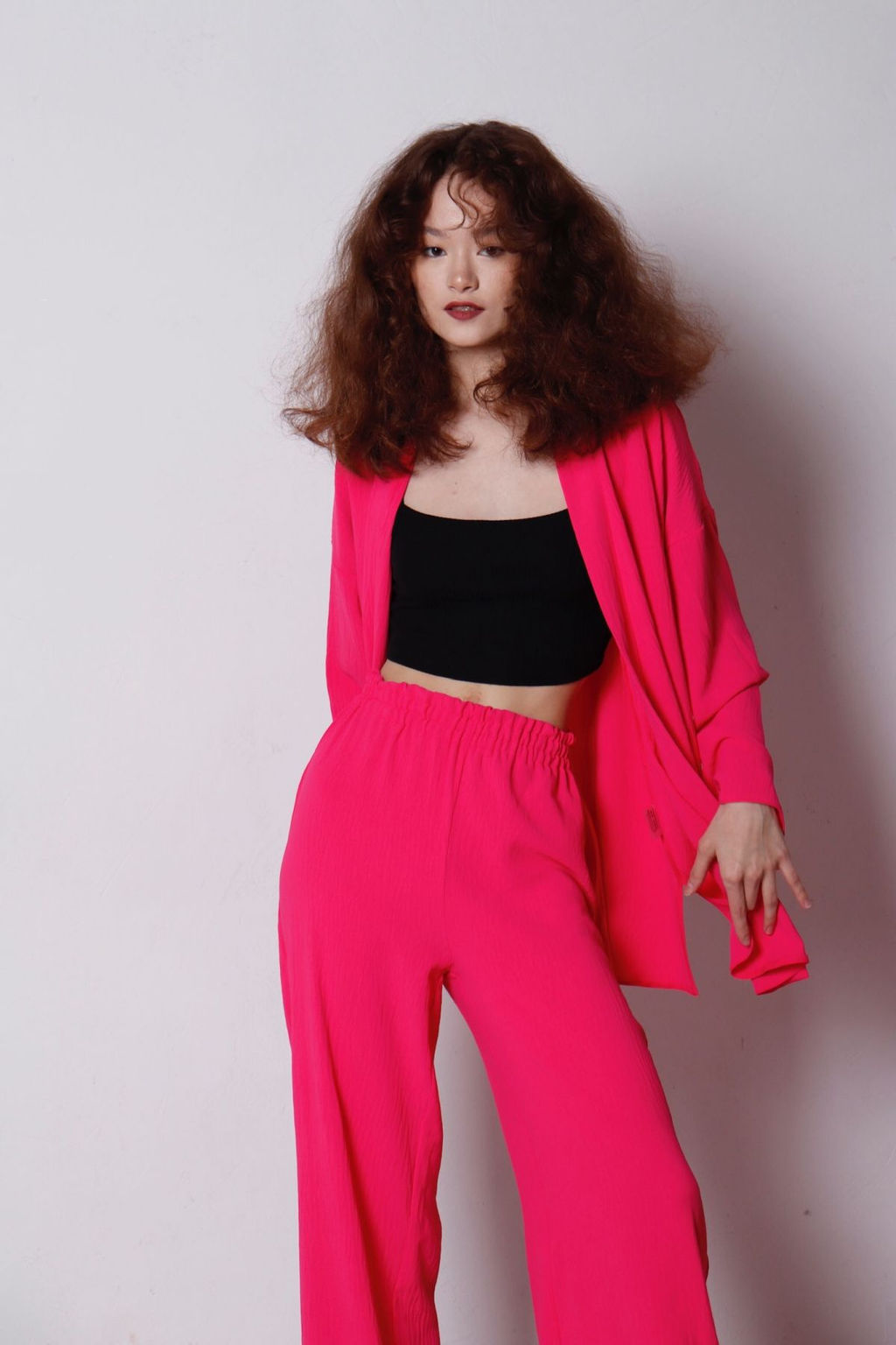 9183 Костюм из кимоно и брюк-палаццо ярко-розовый - Martichelli фото 10