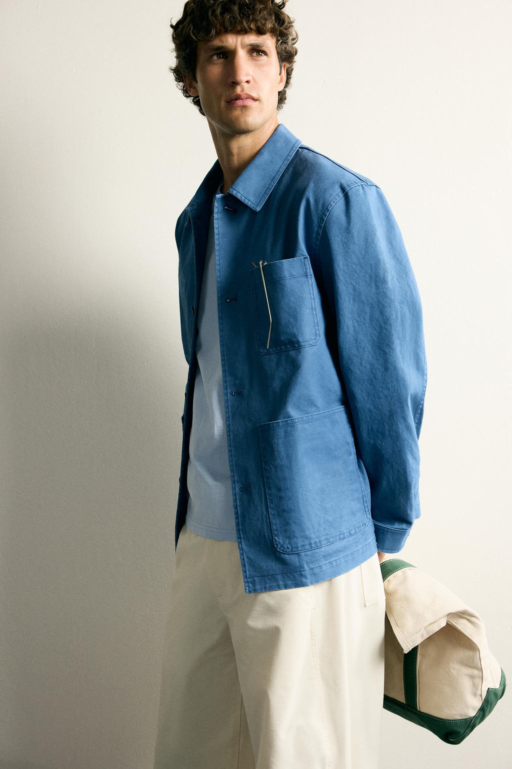 SOBRECAMISA LAVADA REGULAR FIT BOLSILLOS / Azul - Zara фото 5