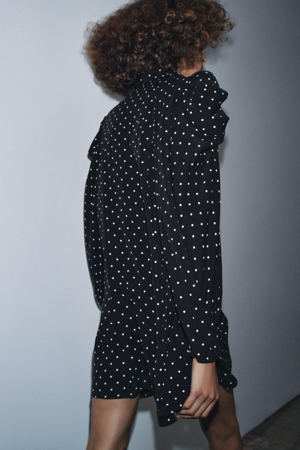 ZW COLLECTION POLKA DOT DRESS WITH SCARF DETAIL - Zara фото 3