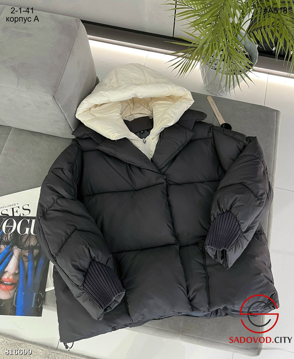 Зимняя женская дутая куртка с капюшоном - Bruno фото 4