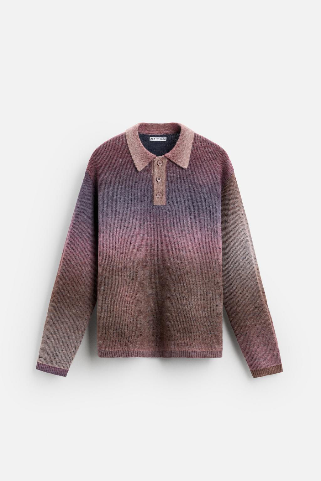 GRADIENT KNIT POLO SHIRT - Zara фото 6