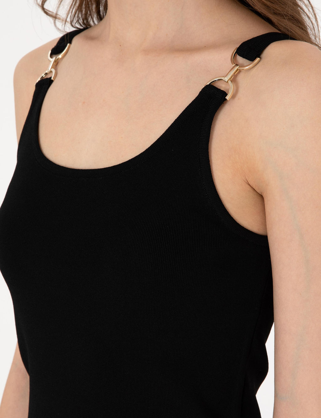 Siyah Slim Fit Triko Ti__rt